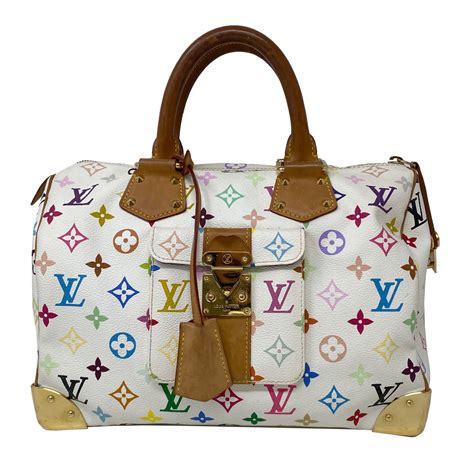 louis vuitton white monogram multicolor purse|authentic louis Vuitton Monogram.